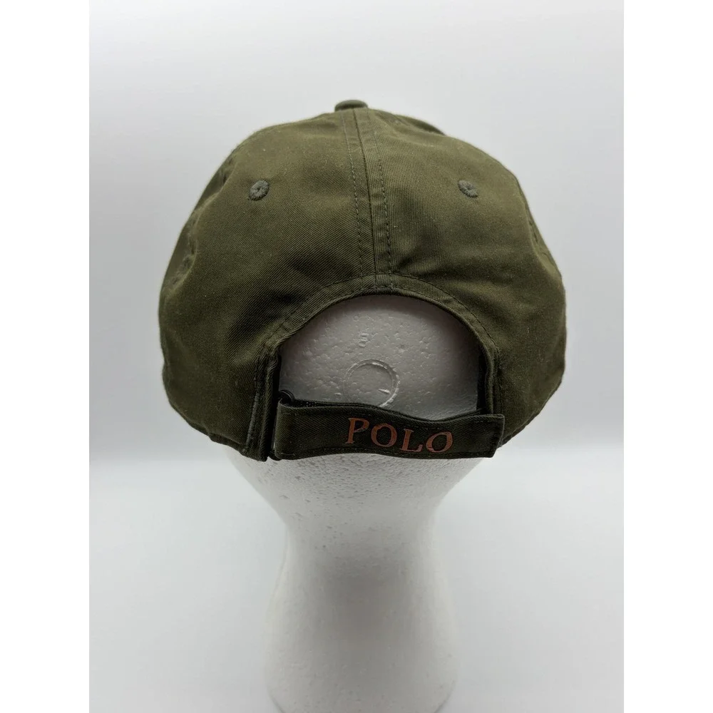 Polo Ralph Lauren Hat Cap Strap Back Olive Performance Pony Logo Mens One Size